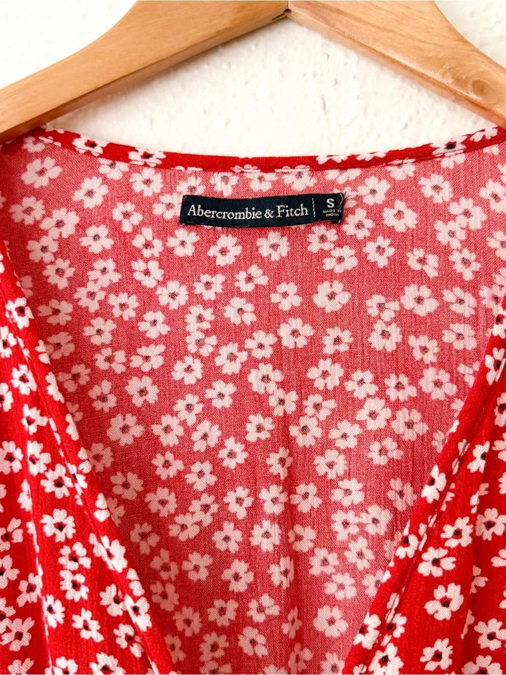 Abercrombie & Fitch Red Floral Maxi Dress
